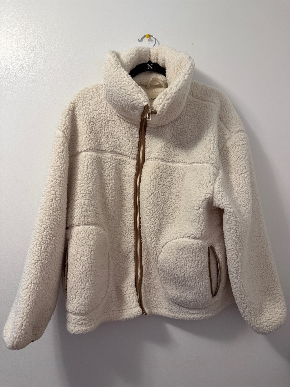 Cozy Sherpa Zip Jacket - Cream